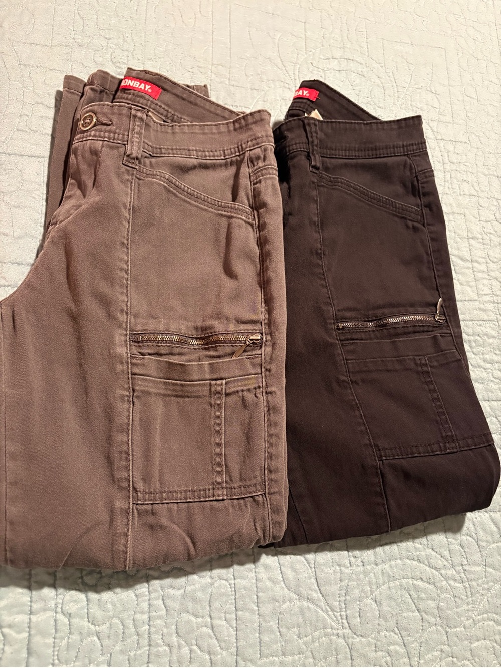 Union Bay Cargo Pants - Charcoal Gray and Black